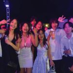 Students pose for a group photo at homecoming dance on Oct. 5.