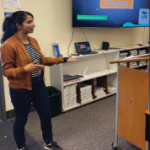 Ms. Shah teaches her students the ways of paying for college.