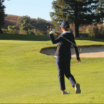 Gabrielle Tong doing chipping practice on the Hole 7 green at the Bayview Golf Course on October 16th